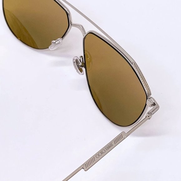 🔥NEW JIMMY CHOO GOLD AVIATORS WOMEN'S - Picture 7 of 8
